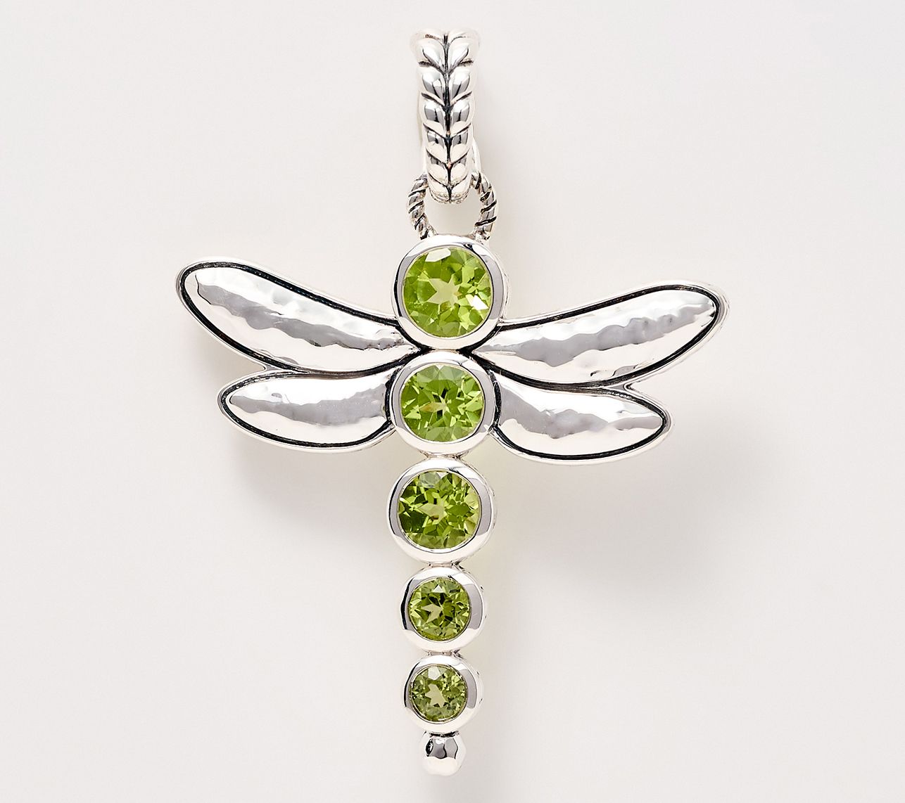 JAI Sterling Silver Bezel Set Gemstone Dragonfly Enhancer