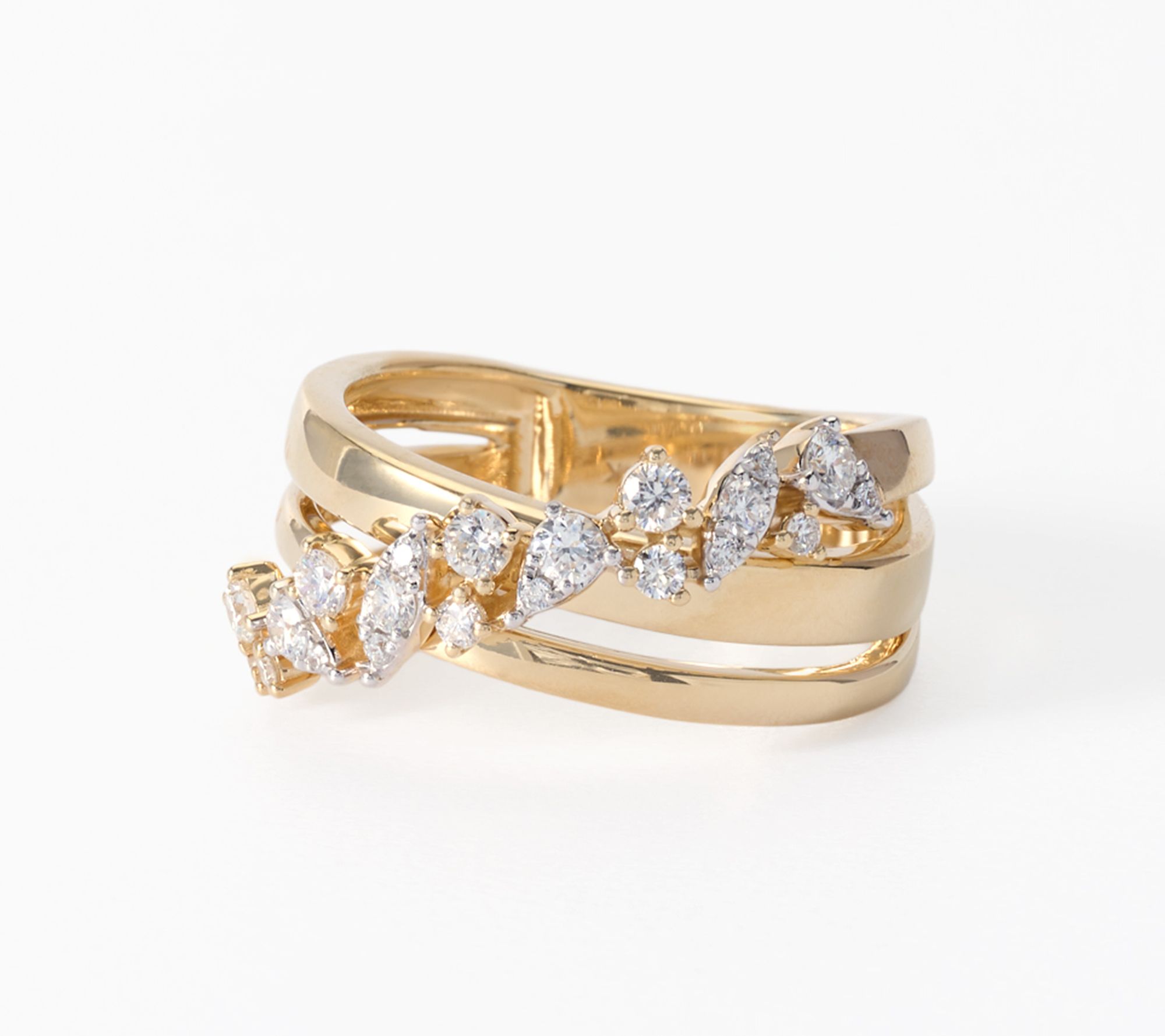 Effy 14k Yellow Gold Diamond Band Ring