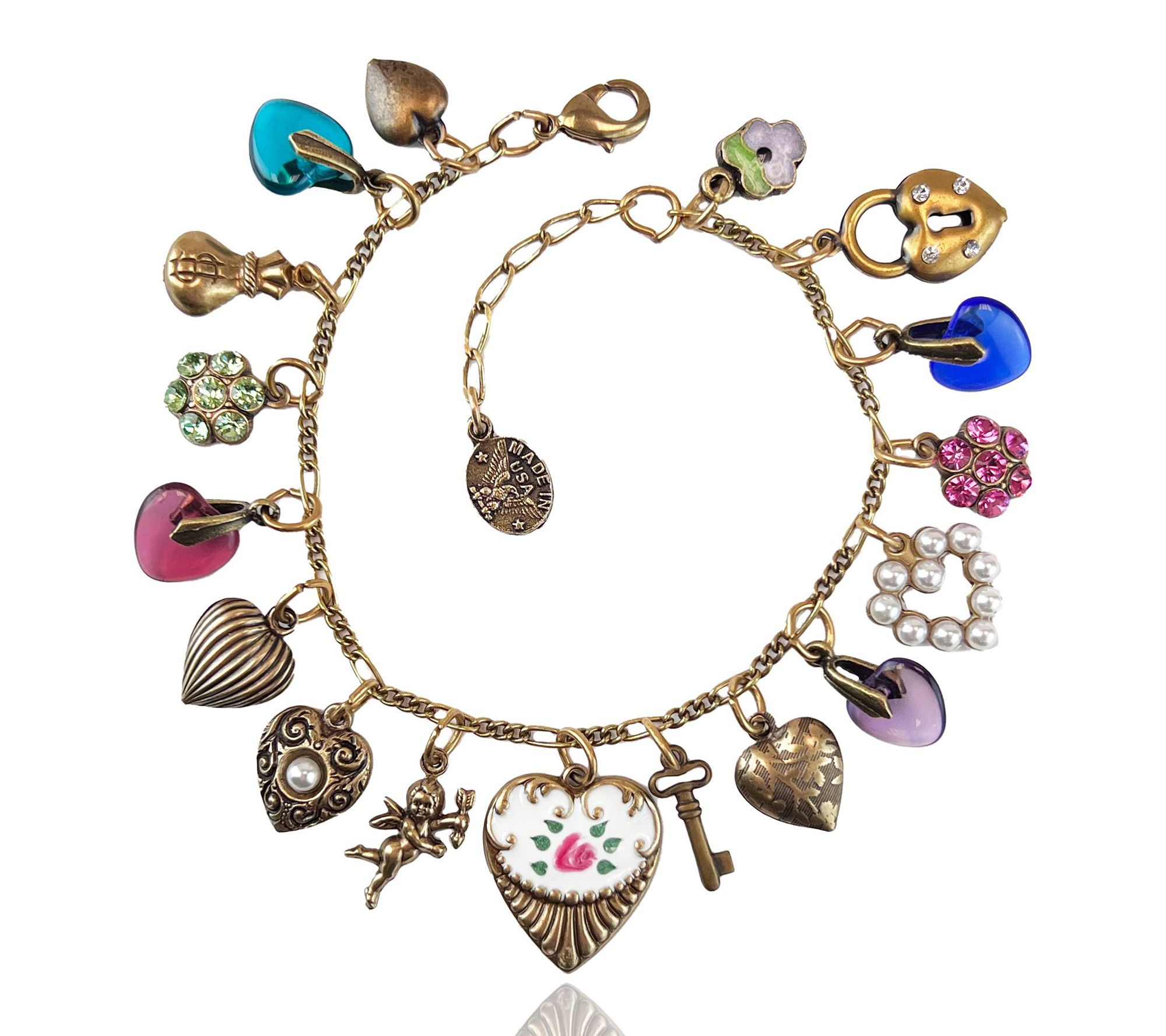 Anne Koplik Enchanting Multi-Heart & Charm Bracelet