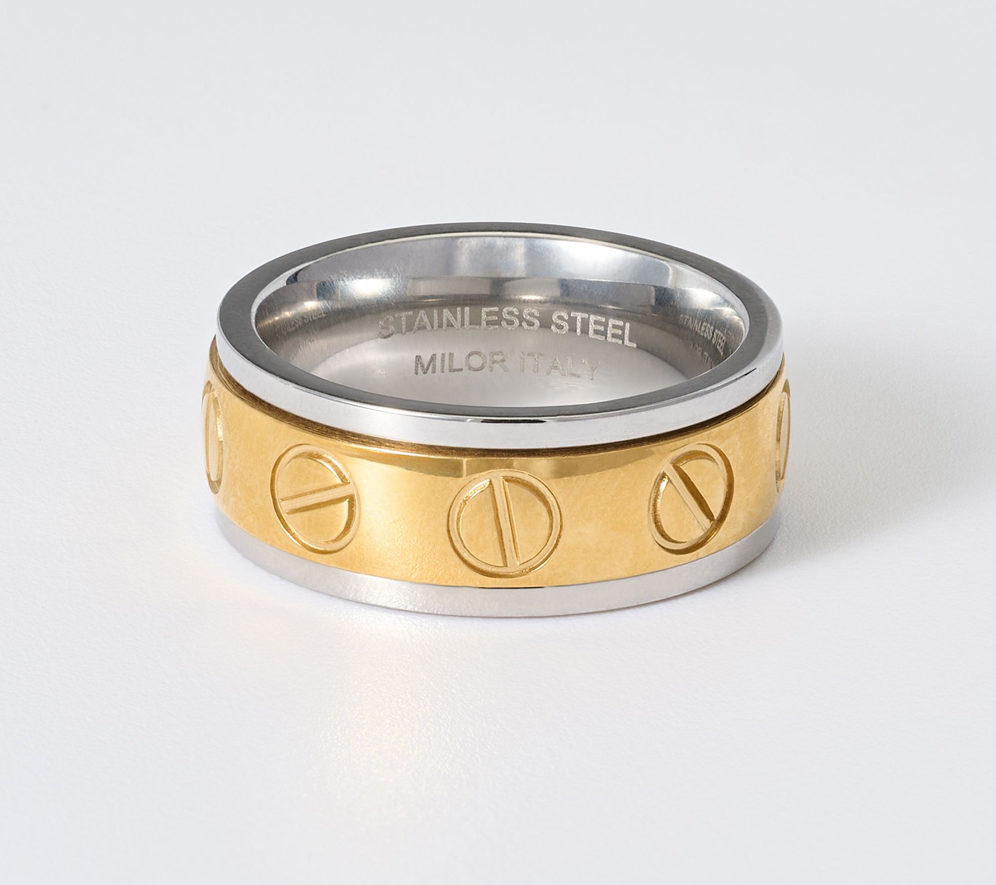David Markstein Stainless Steel Couture Status Spinning Nail Ring