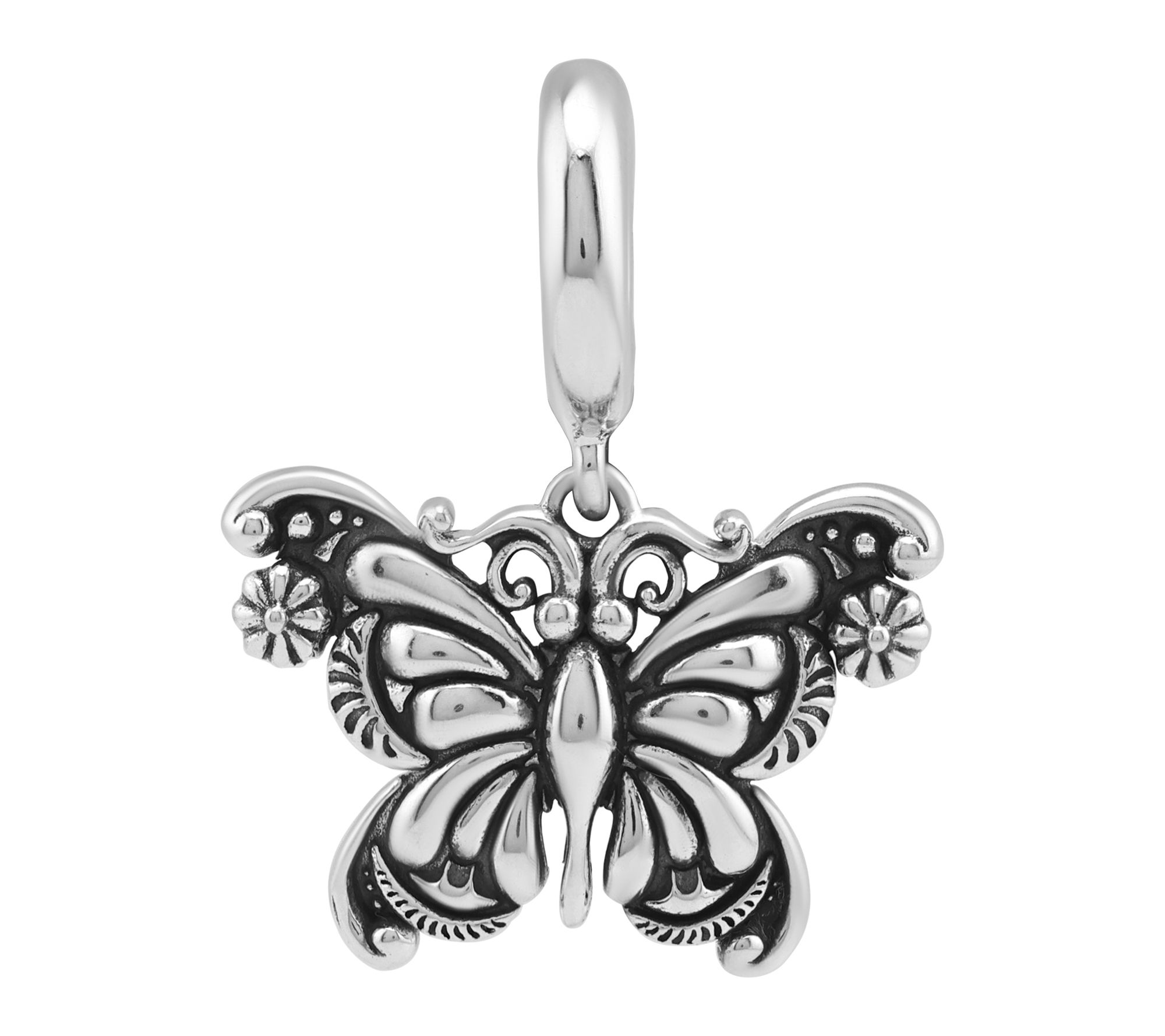 American West Sterling Silver Reposse Butterfly Charm