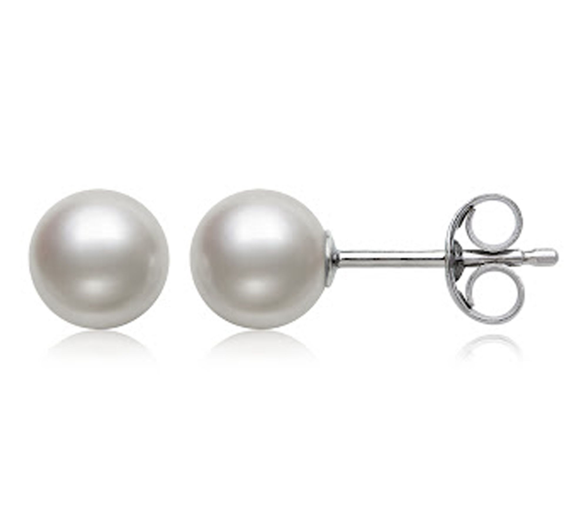 Amour De Pearl 5-6 mm Cultured Pearl Stud Earrings, Sterling