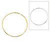 Italian Gold Two-Tone Reversible 18" Omega Necklace, 14K 19.2