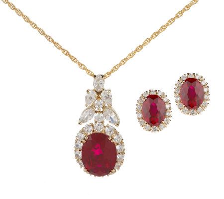 Jacqueline Kennedy Choice of Simulated Ruby Jewelry — QVC.com