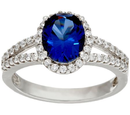 Qvc diamonique hot sale sapphire ring