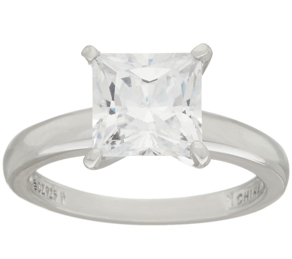Diamonique 2.00 cttw Solitaire Ring, Platinum Clad