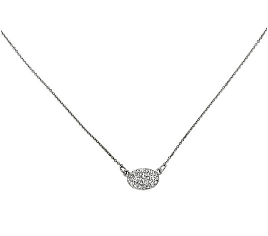 Dainty Designs 14K 1/10 cttw Diamond Oval 18-1/2" Necklace