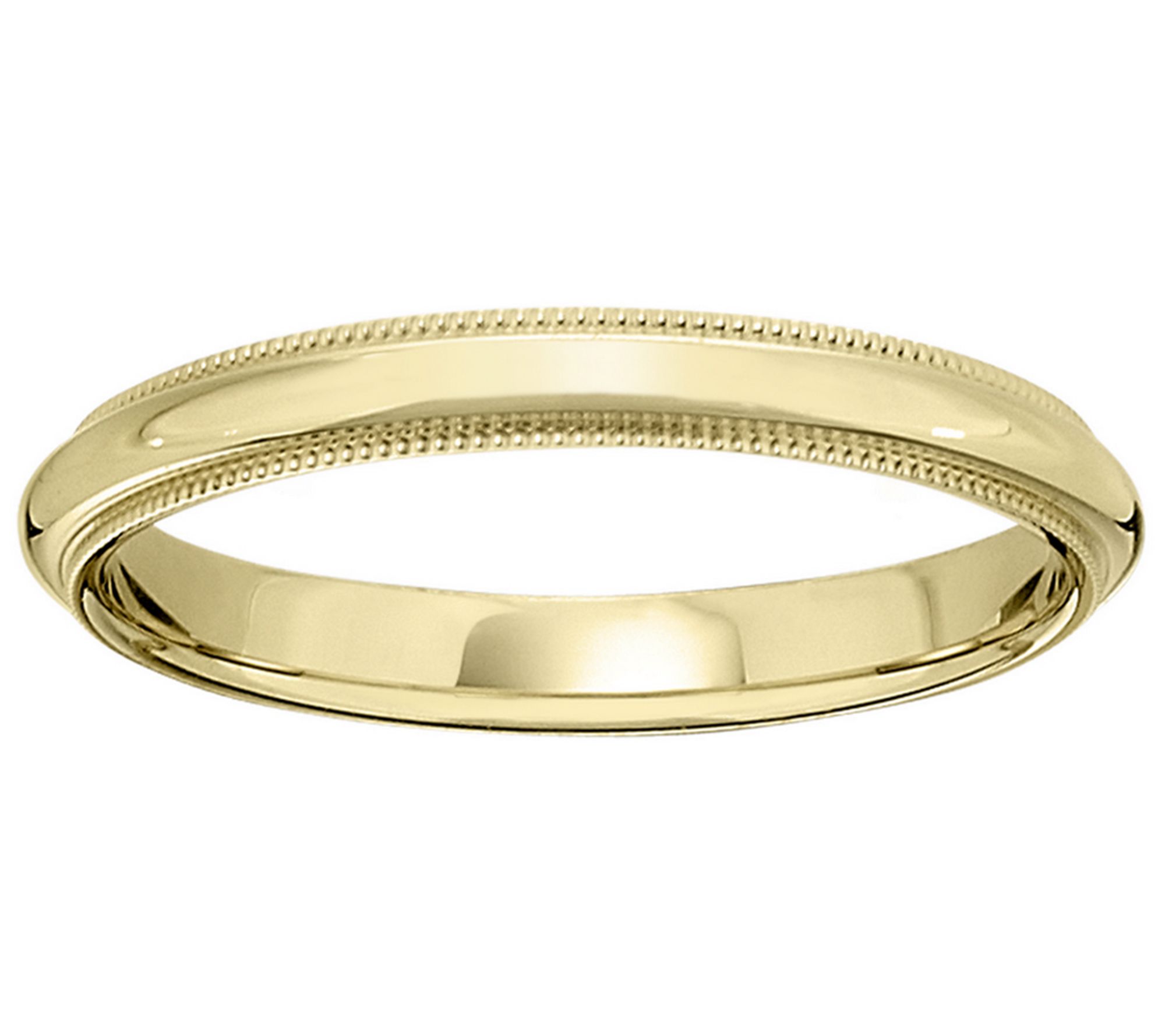 Women's 18K Yellow Gold 3mm Milgrain Wedding Band