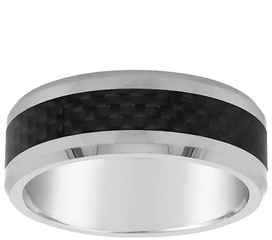 Men's Tungsten & Carbon Fiber Wedding Band Ring