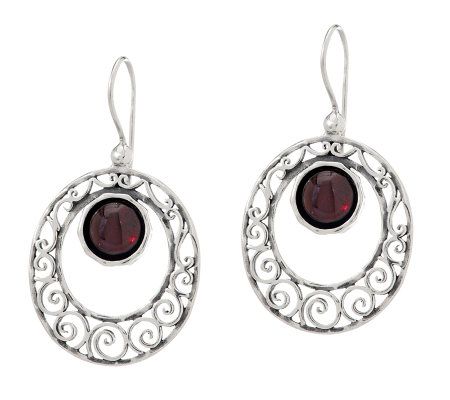 Qvc hot sale garnet earrings