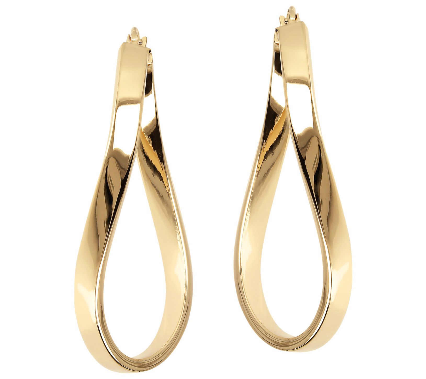 Louis Dell'olio Bronze Polished Curb Link Hoop arrings ,Yellow