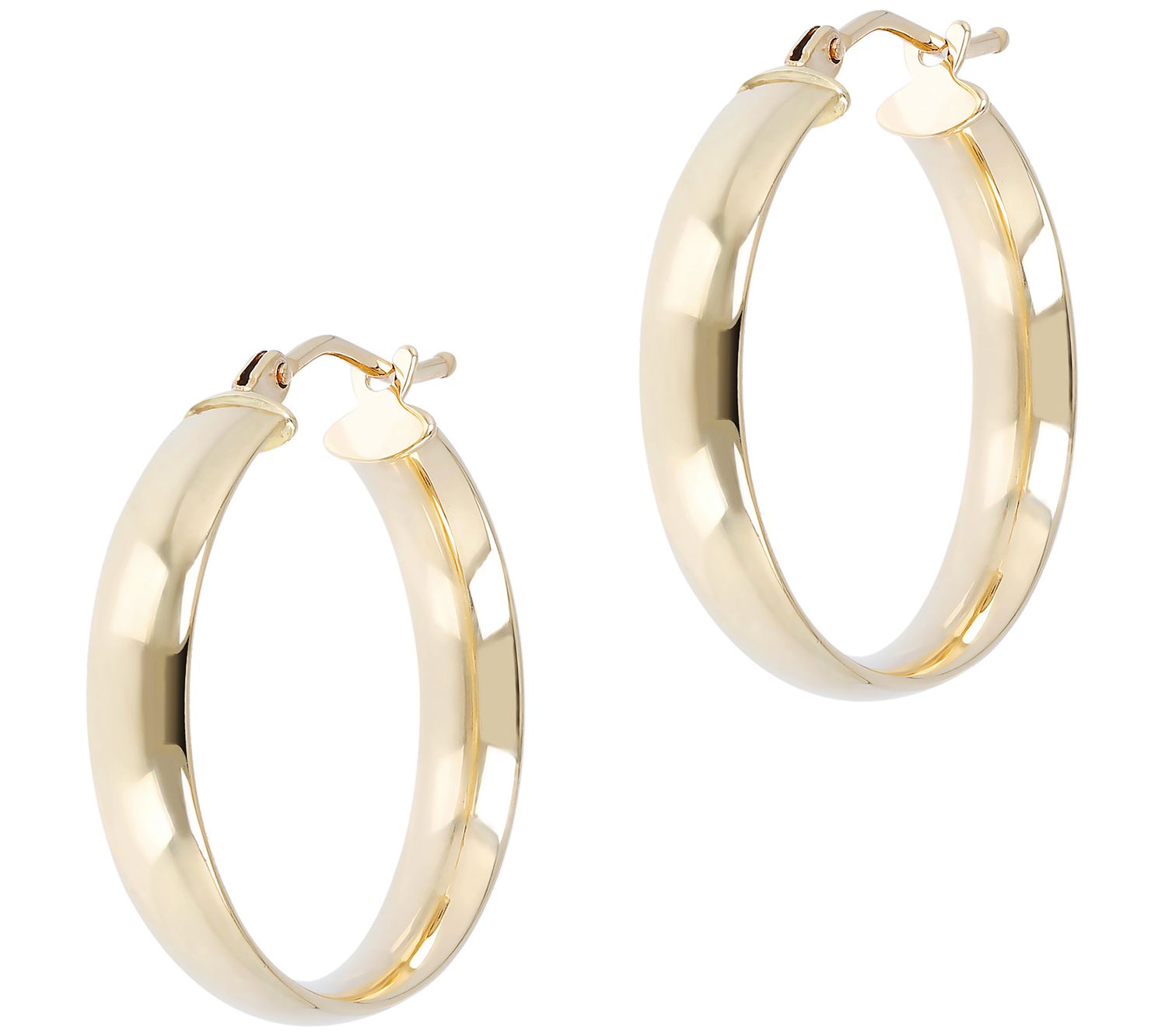 EternaGold 7/8" Round Hoop Earrings, 14K Gold