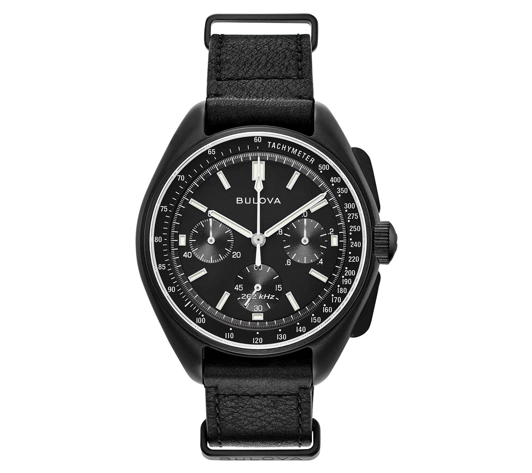 Bulova Men's Lunar Pilot Chronograph Black IP Strap Watch