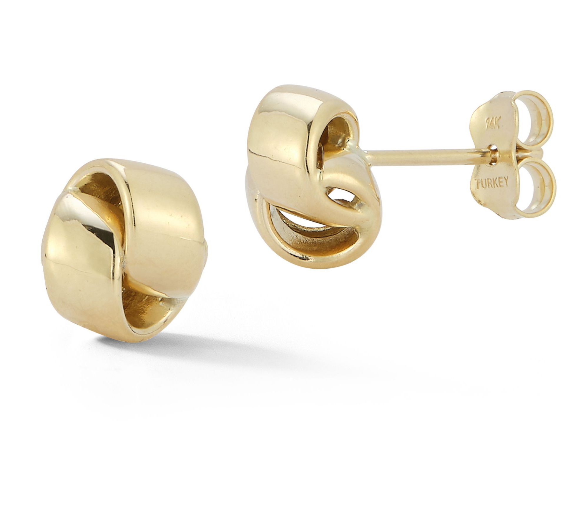 Luminosa Gold Duo Love Knot Stud Earrings, 14K