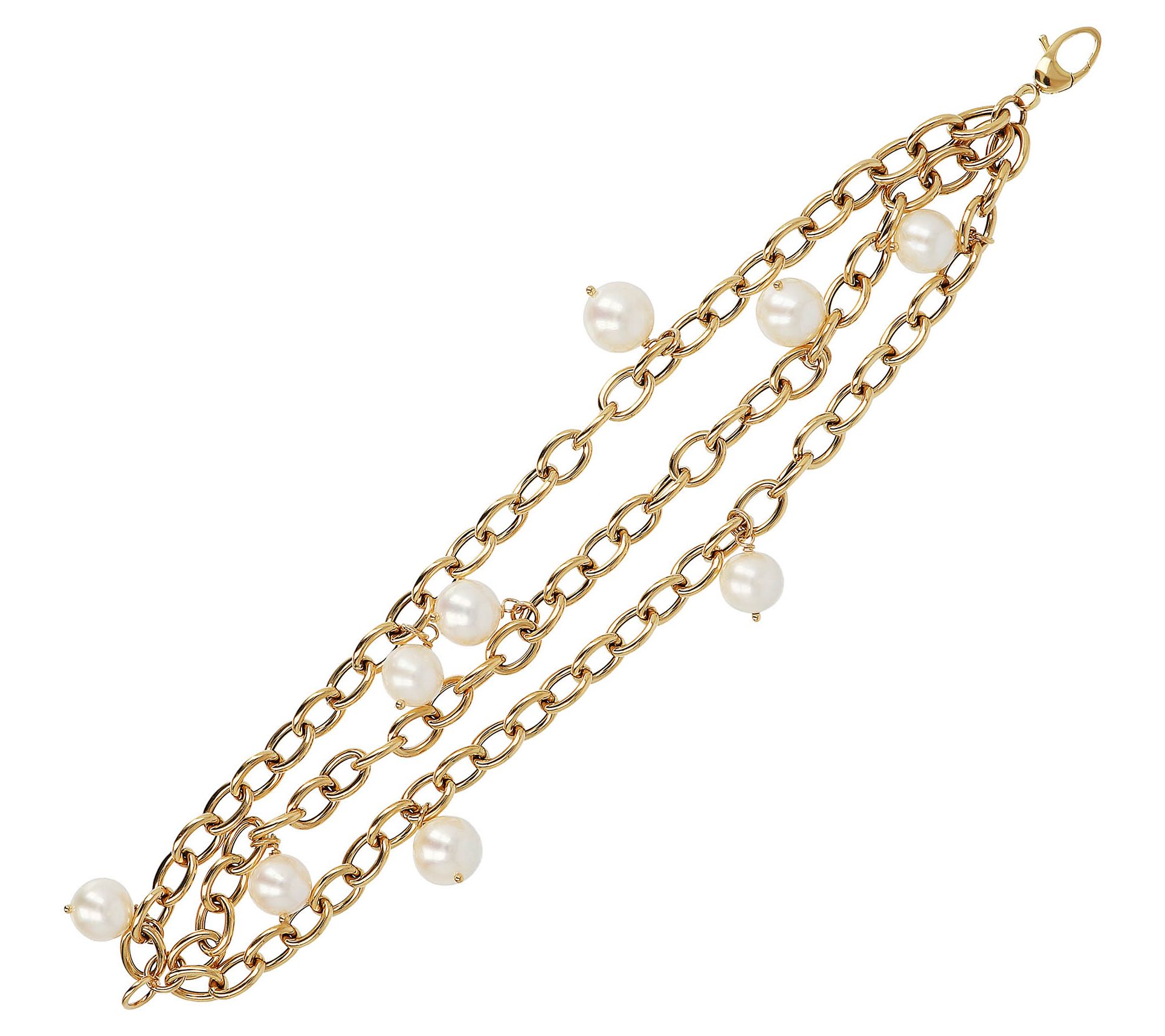 Alberto Milani Cultured Pearl Multi-Strand Brac elet, 18K Gold