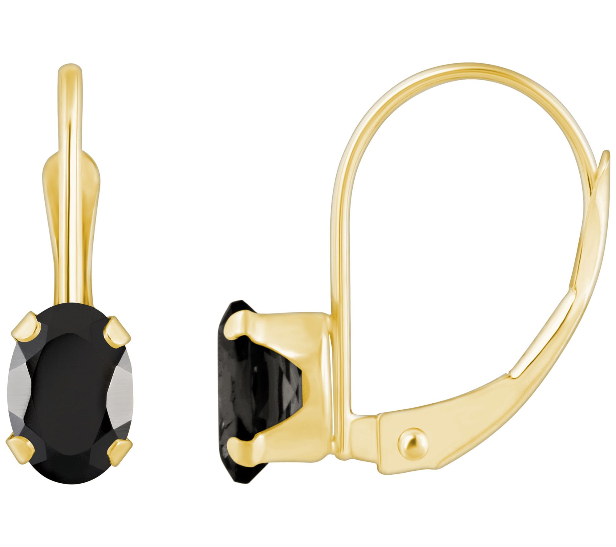 Adorna 14K Gold Drop Heart Leverback Earrings, 2.60g 