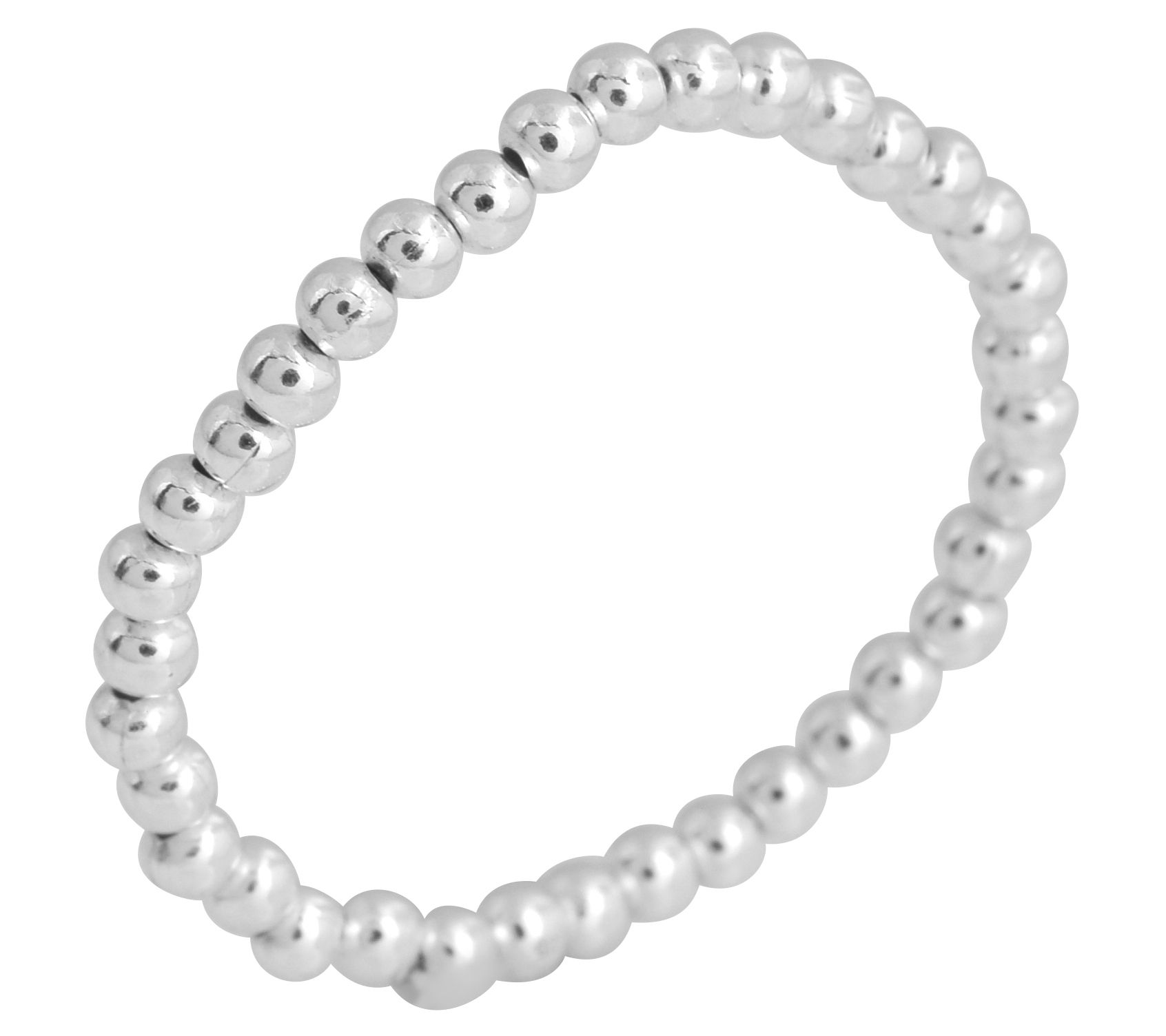 Sterling Silver Beaded Band Ring