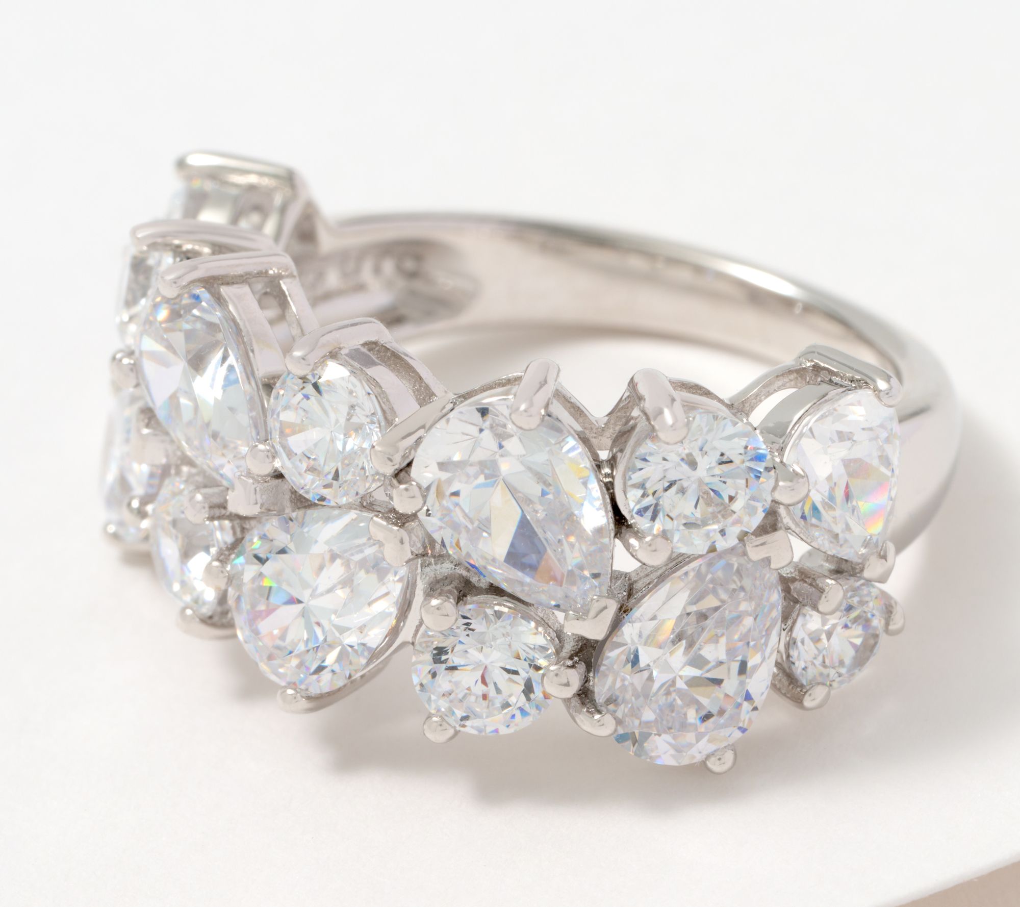 Diamonique x Kathy Levine Bliss Multi-Shape Band Ring,Sterl