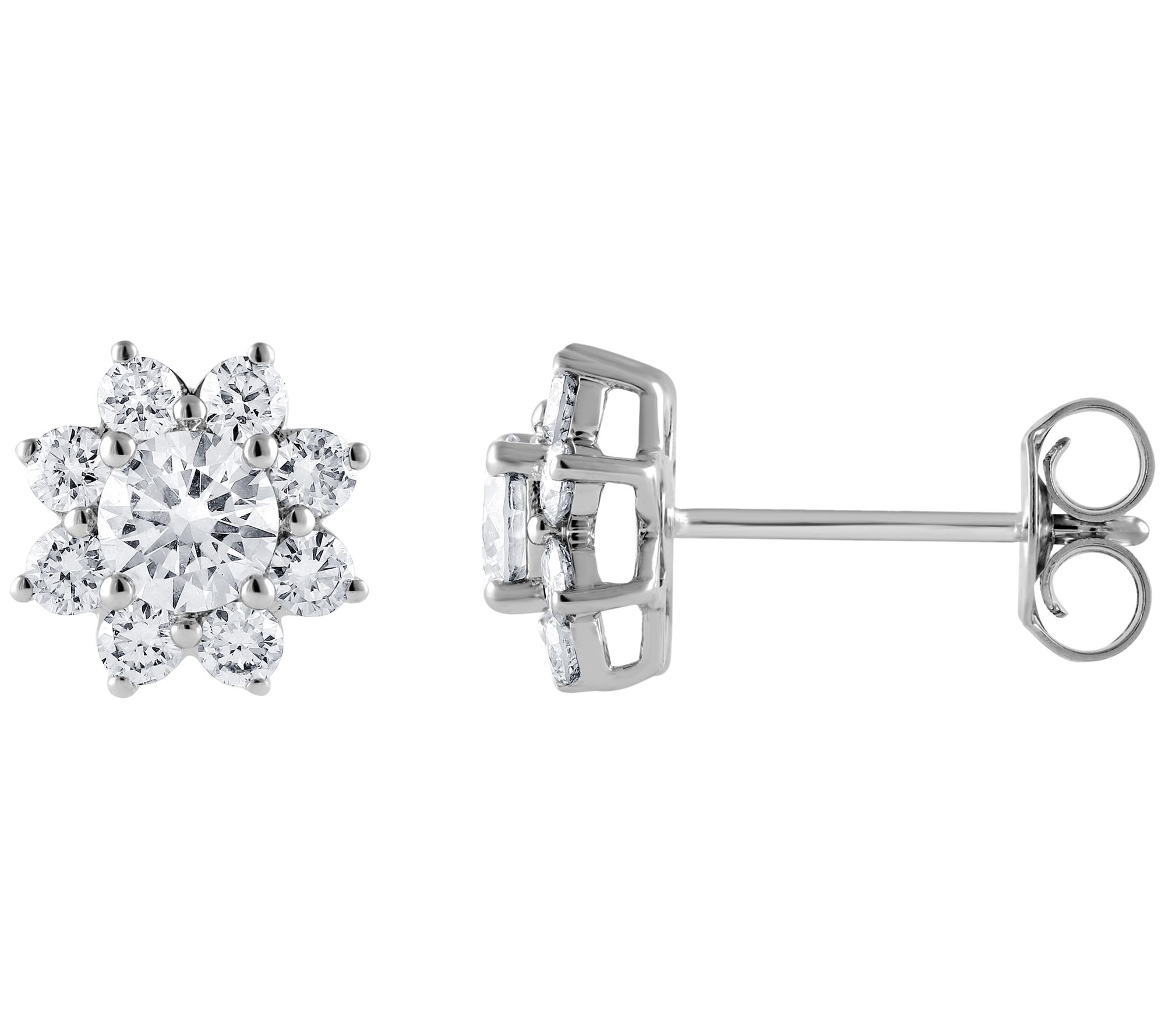 Fire Light 1.00 cttw Lab Grown Diamond Stud Earrings, 14K Gold
