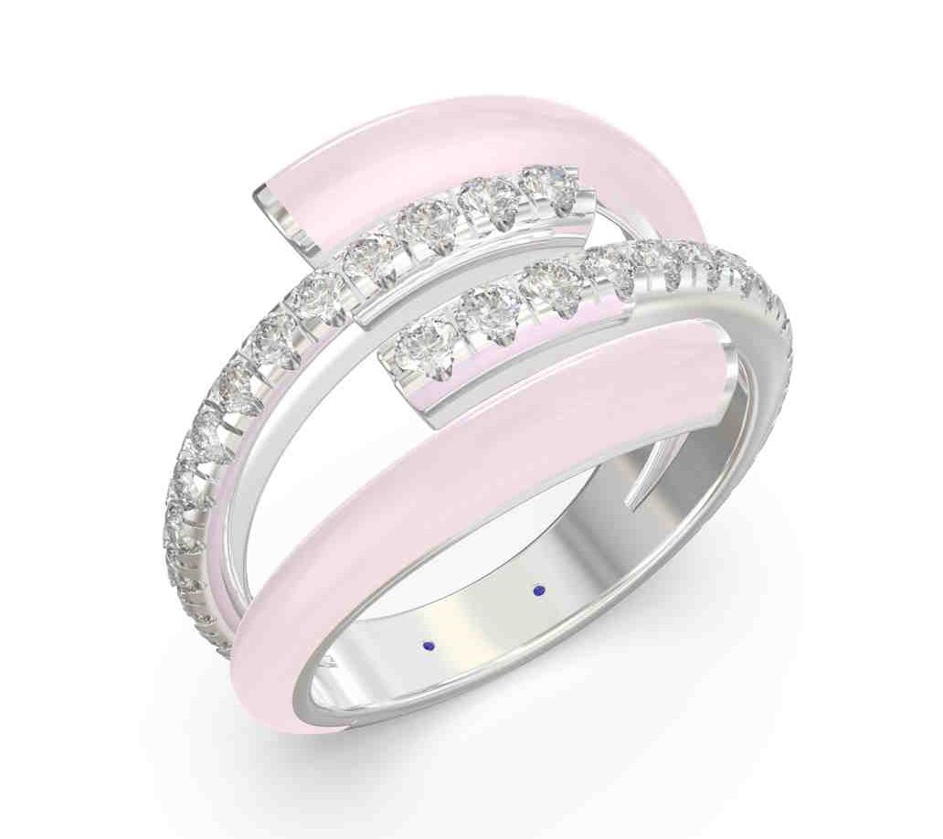 Vida Lab Diamon ds Lab Grown Double Wrap Ri ng, Sterling