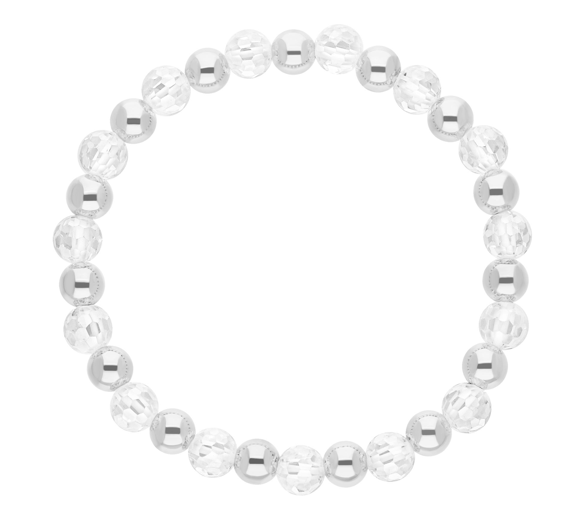 Elyse Ryan Sterling Silver Faceted Beaded LindaBracelet
