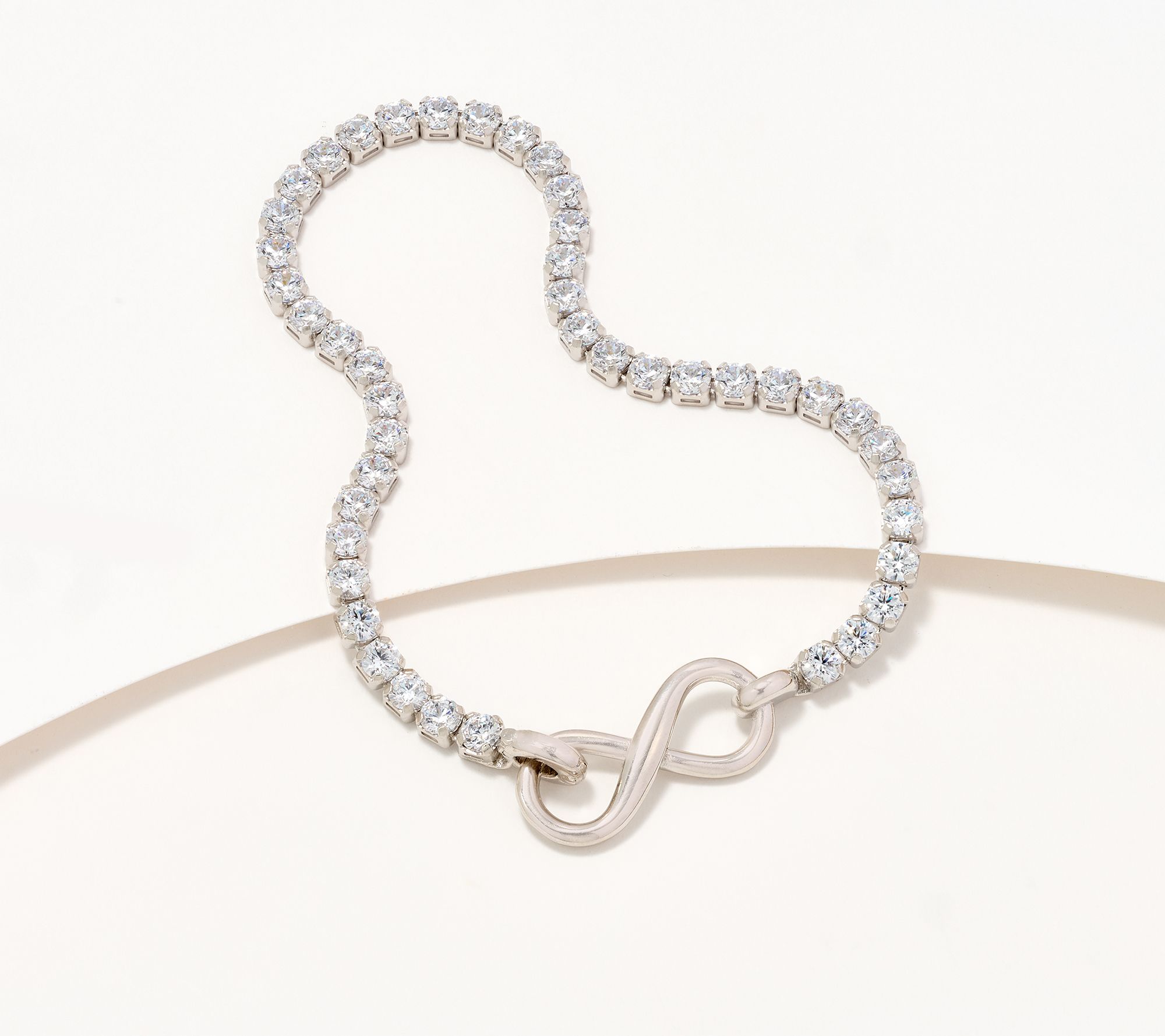 "As Is" Diamonique Italia Tennis Bracelet with Fancy Clasp