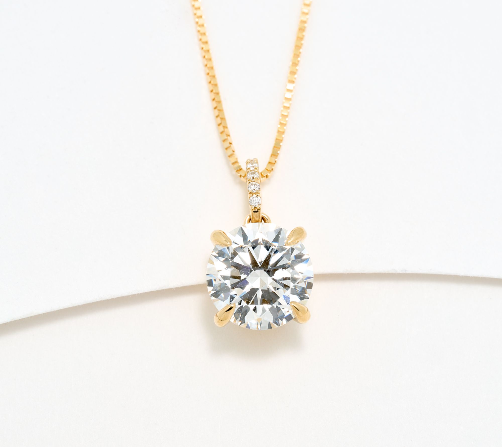 Fire Light Lab Grown Diamond Round 2.50 cttw Necklace, 14K