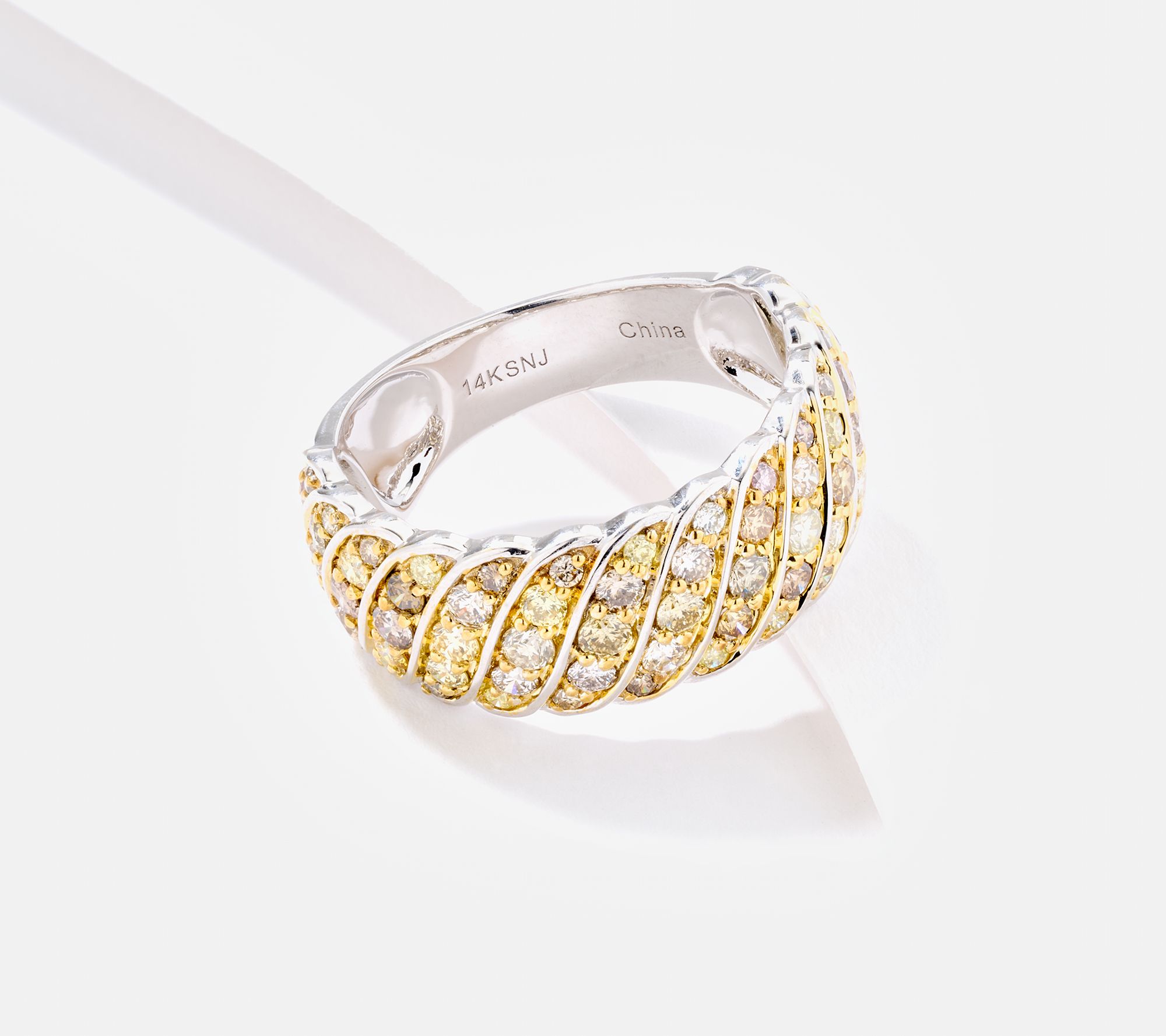 Affinity Diamonds 1.40 cttw Multi Color Diamond Band Ring, 14K