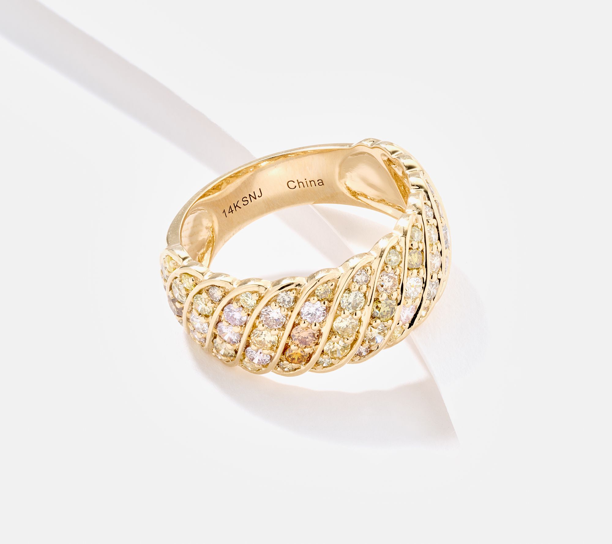 Affinity Diamonds 1.40 cttw Multi Color Diamond Band Ring, 14K