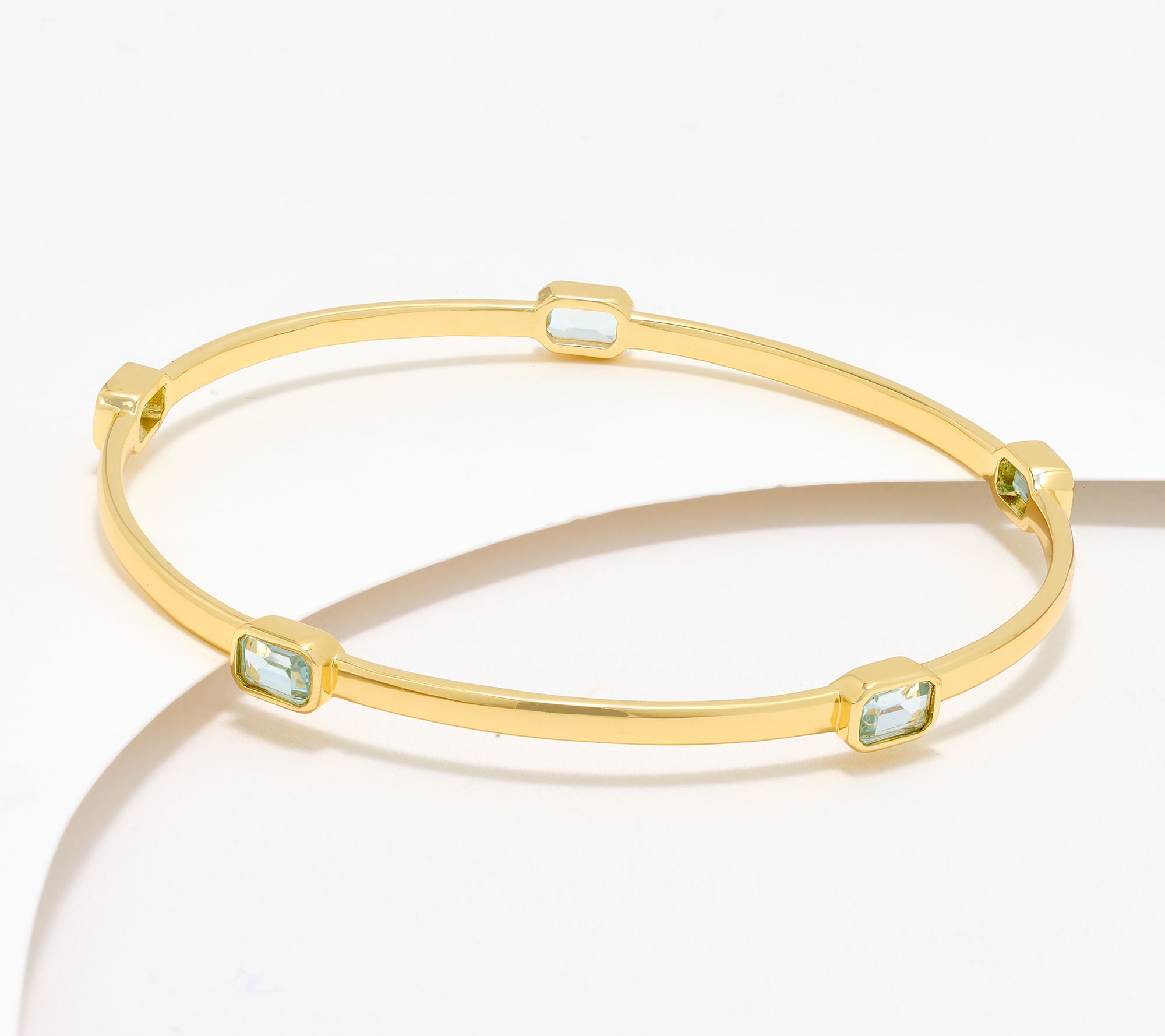 "As Is" David Markstein Bronze Emerald Cut 18K Gold Plated Gem