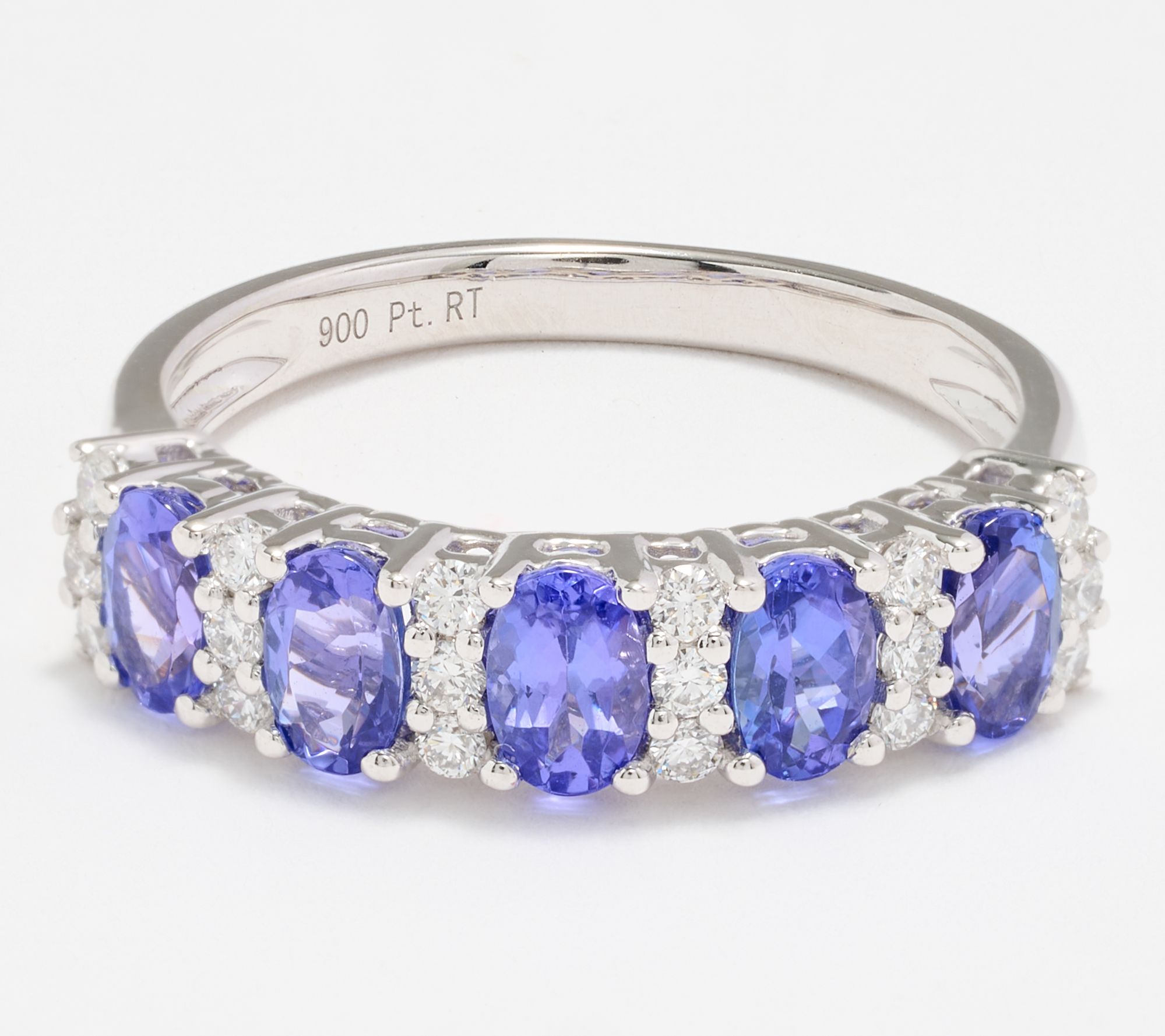 Pure Tanzanite by Jeff Moseley 1.4 cttw Oval & Diamond Ring