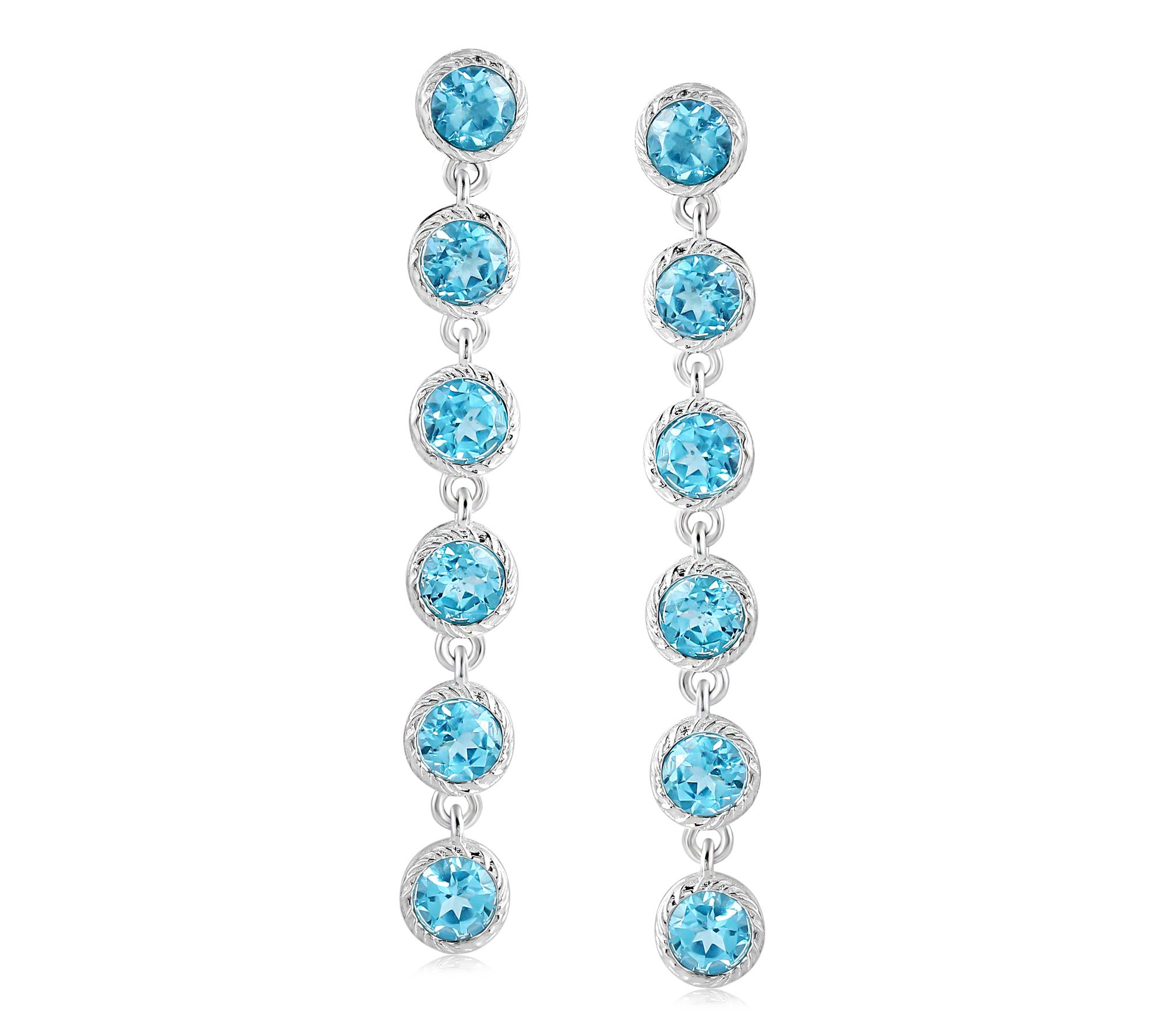Christian James by Scott Grimes Sterling 2" Gemstone Earrings