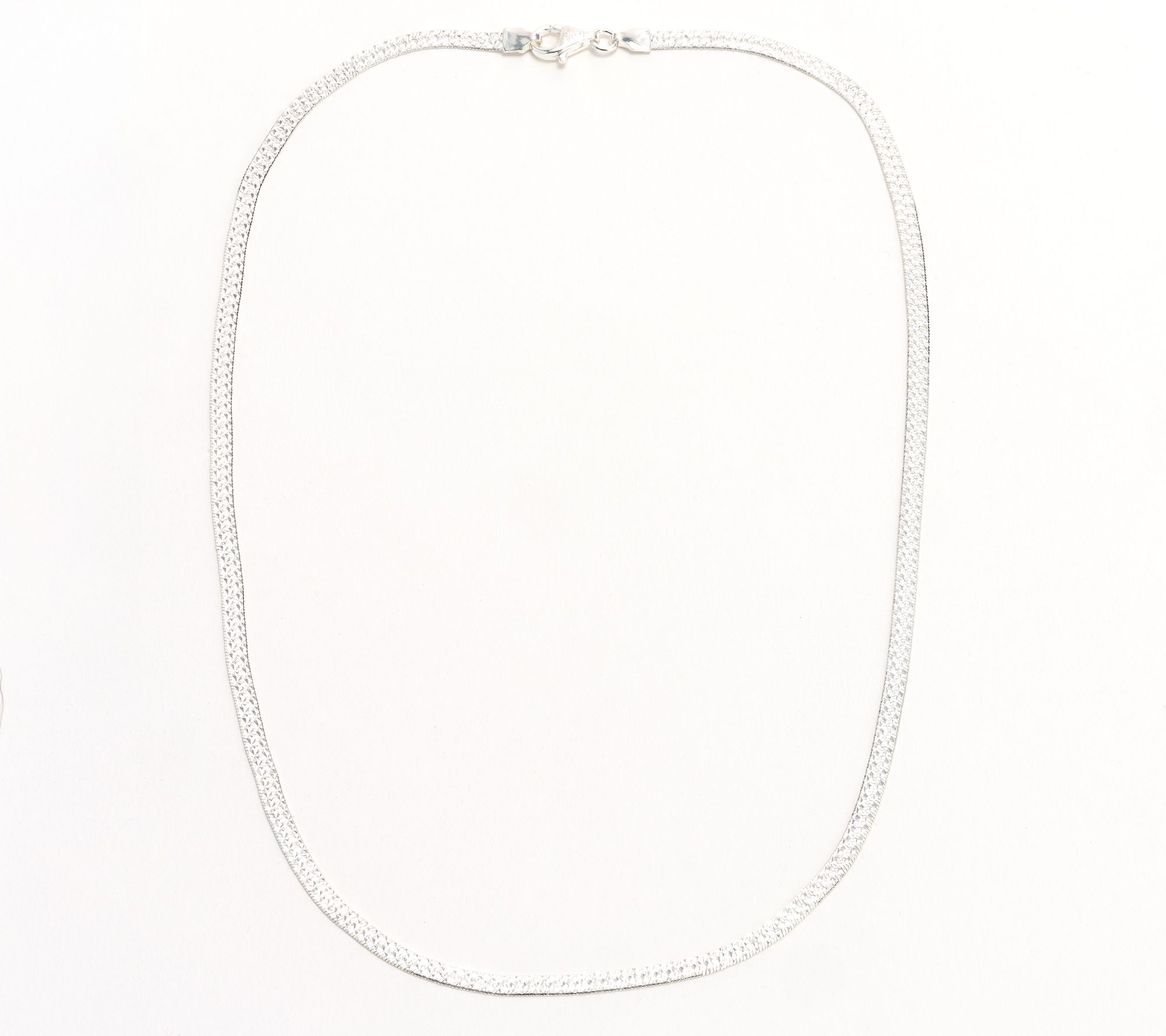 UltraFine 950 Silver Reversible 18" D/C Herringbone Chain Necklace