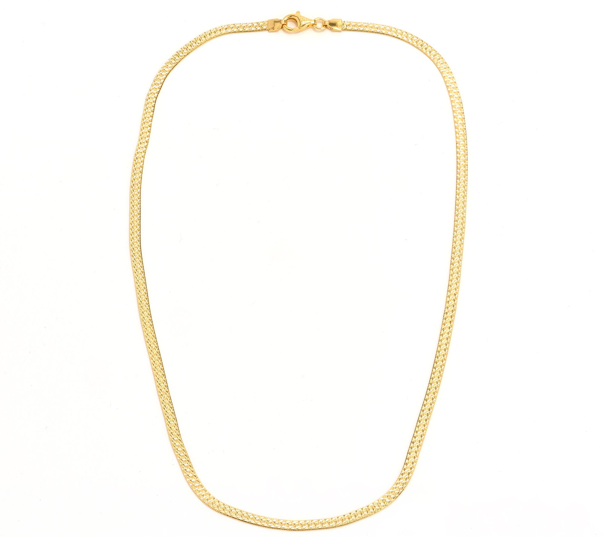 UltraFine 950 Silver Reversible 18" D/C Herringbone Chain Necklace