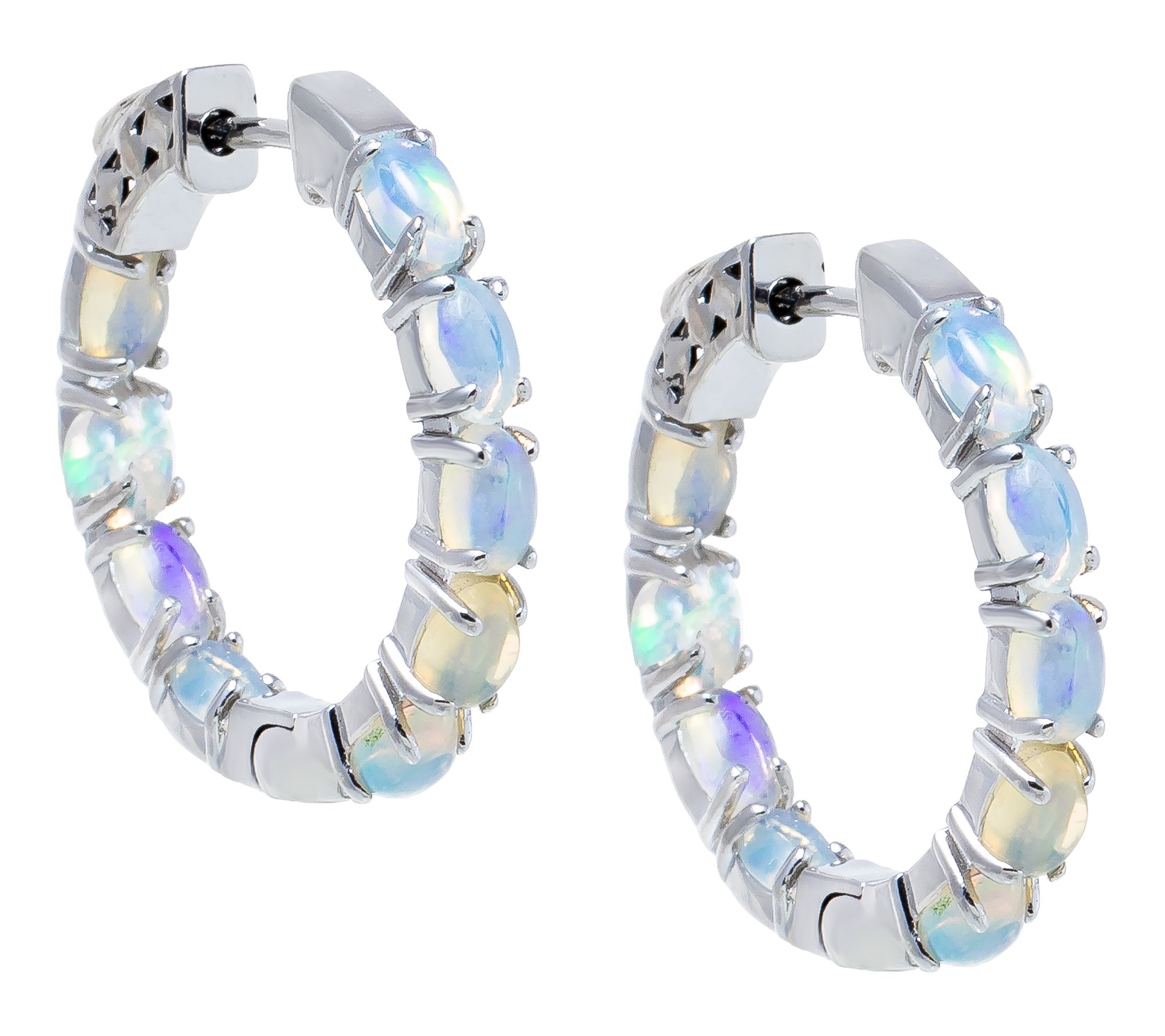 Affinity Gems Ethiopian Opal Inside Out Earrings, Sterling