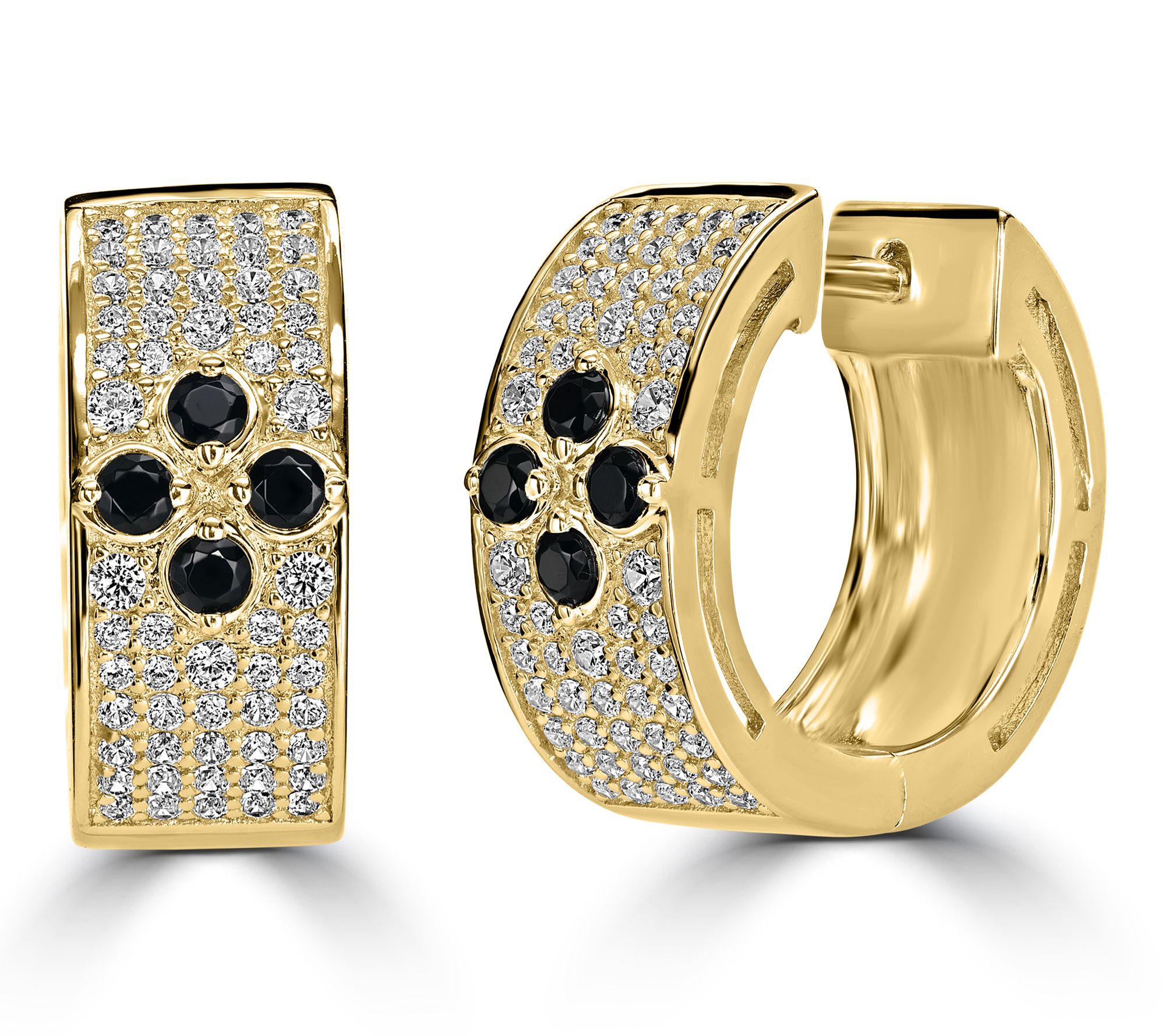 Diamonique x Kathy Levine Huggie Hoop Earrings,Sterling