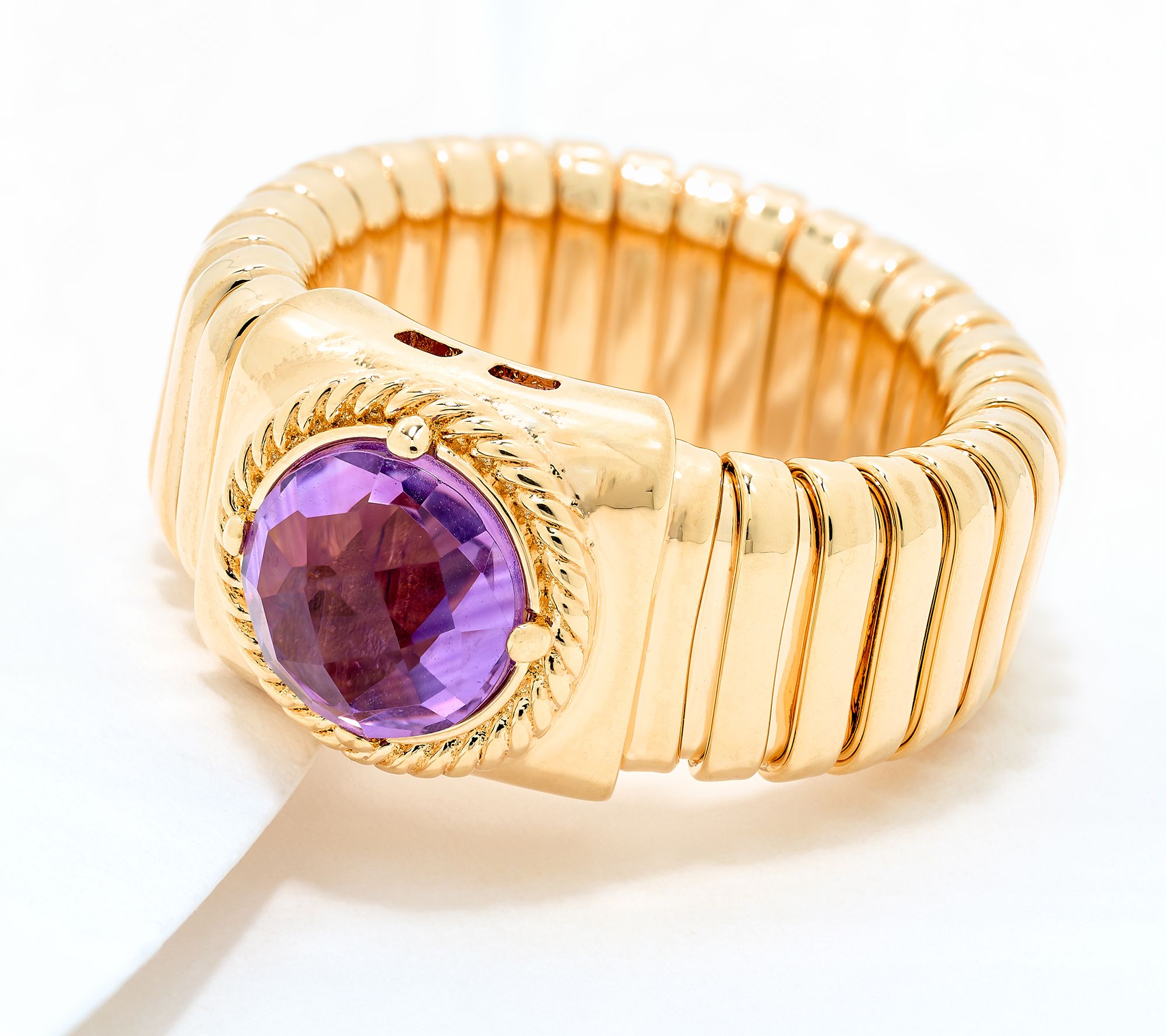 "As Is" David Markstein Bronze Debut Gemstone Tubogas Ring