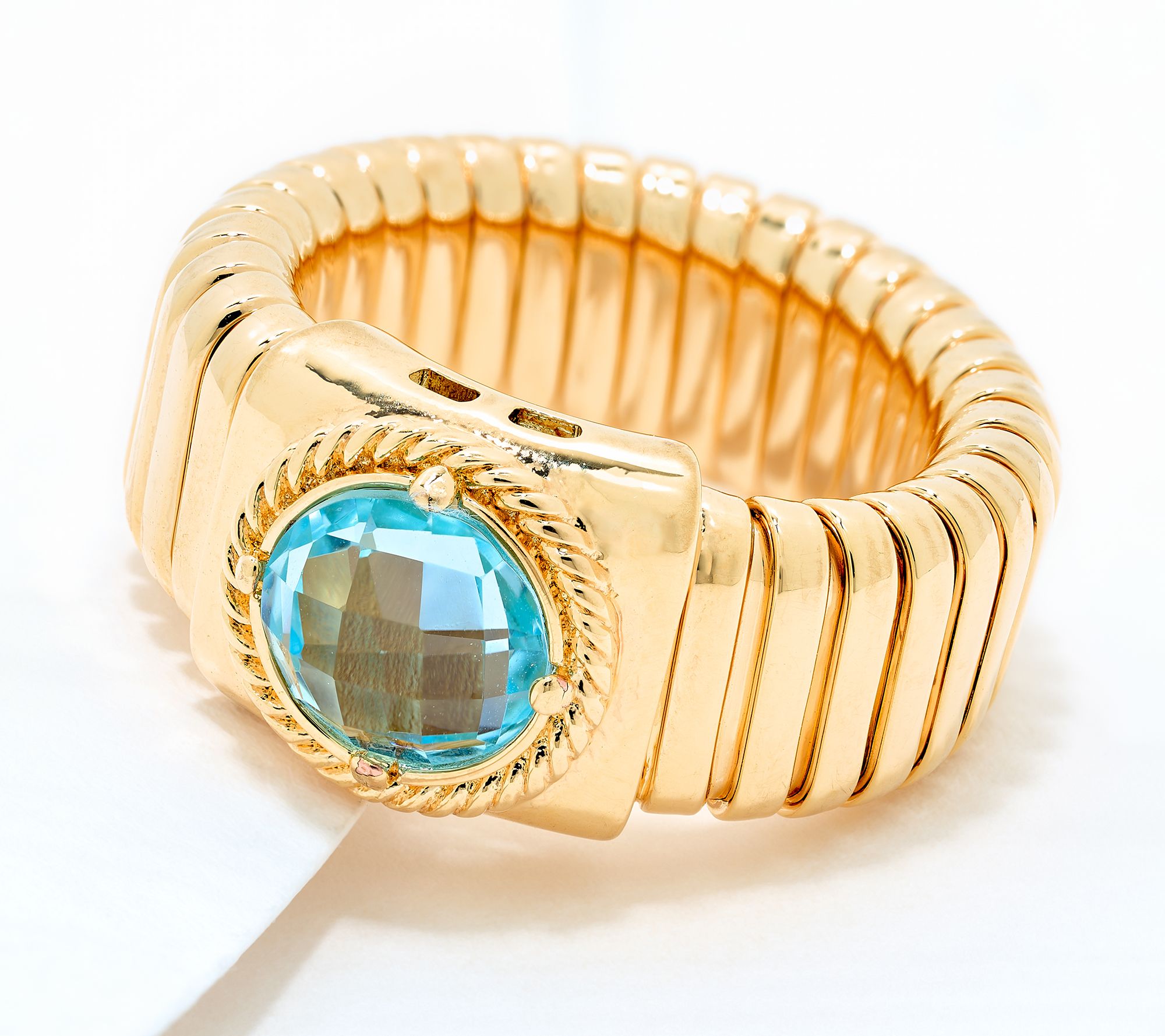 "As Is" David Markstein Bronze Debut Gemstone Tubogas Ring