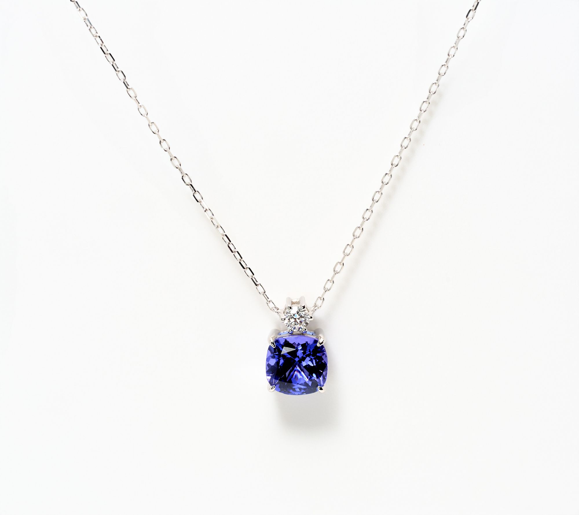 Pure Tanzanite by Jeff Moseley 2.00 cttw Cushion Pendant 18K Gold