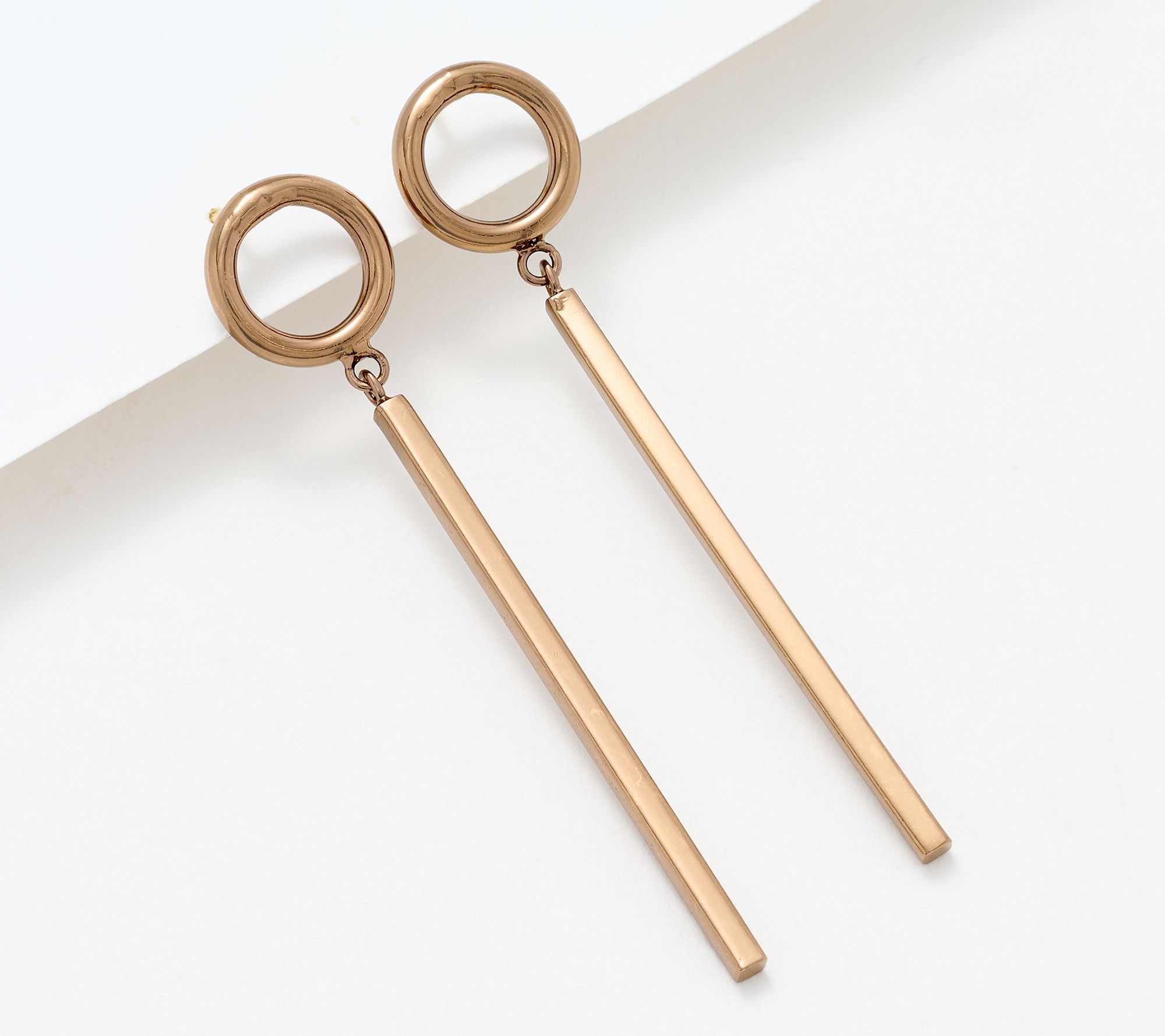 "As Is" David Markstein Bronze Bar Dangle Earring