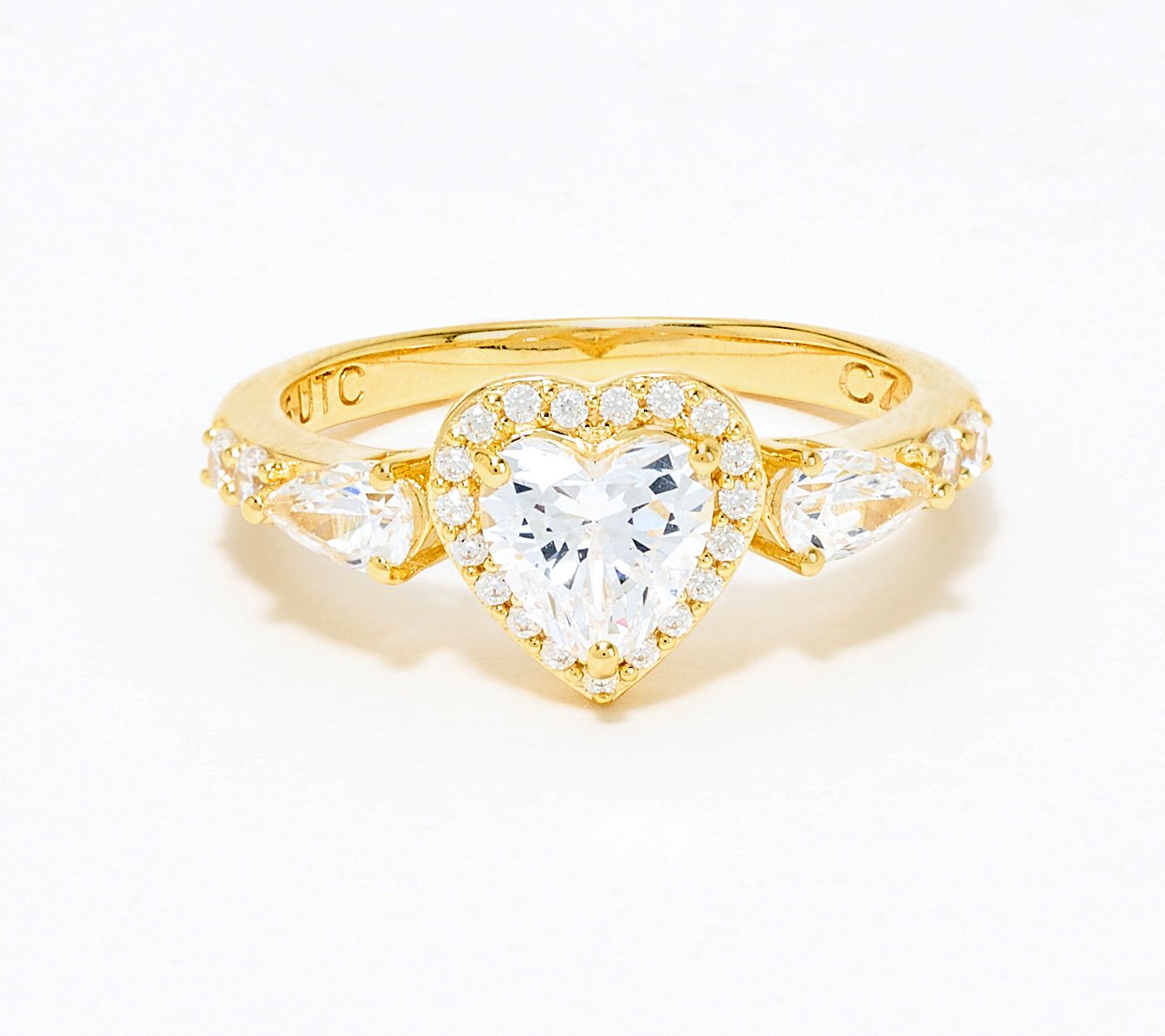 Diamonique x Kathy Levine Have a Heart Ring, Sterling Silver