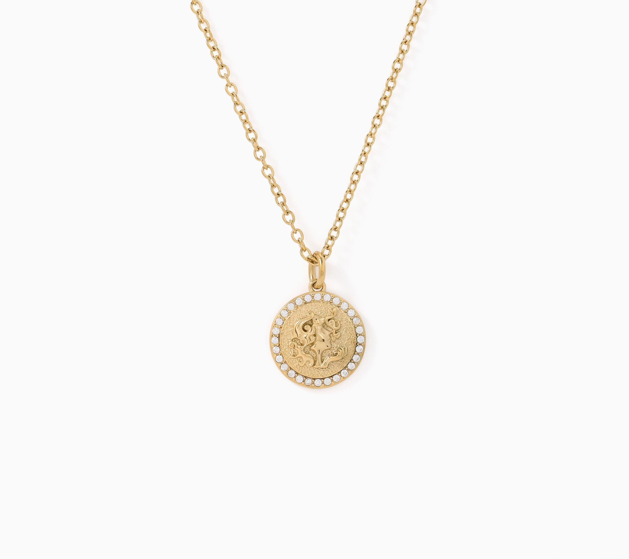 Steel by Diamonique Zodiac Pendant Necklace