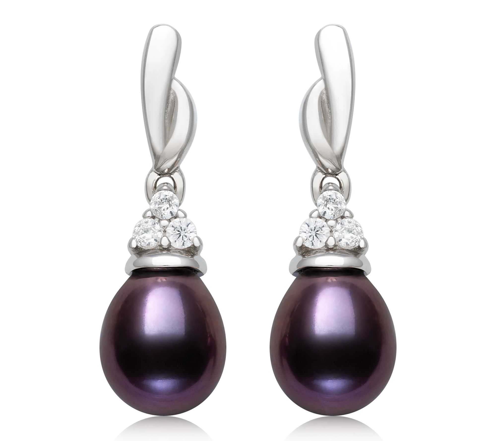 Amour De Pearl Cultured Pearl Drop Earrings, Sterling Silver