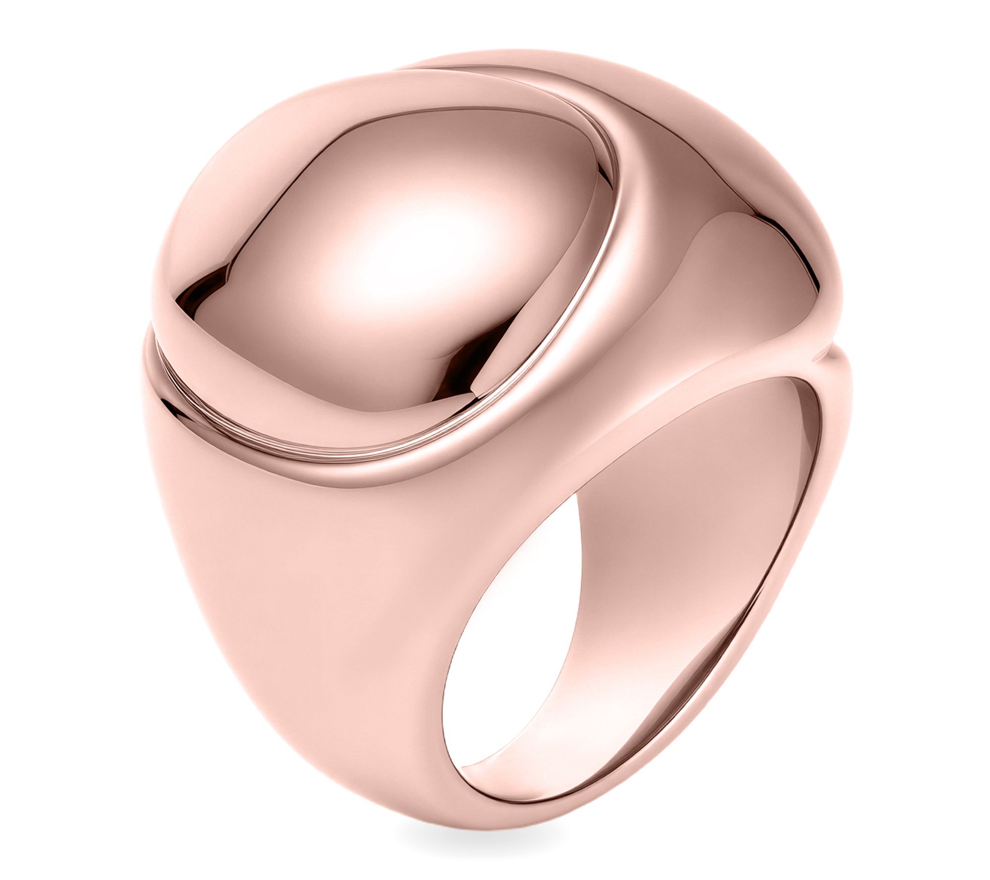 Steel By Design Rosetone Sculptural Dome Ring | QVC