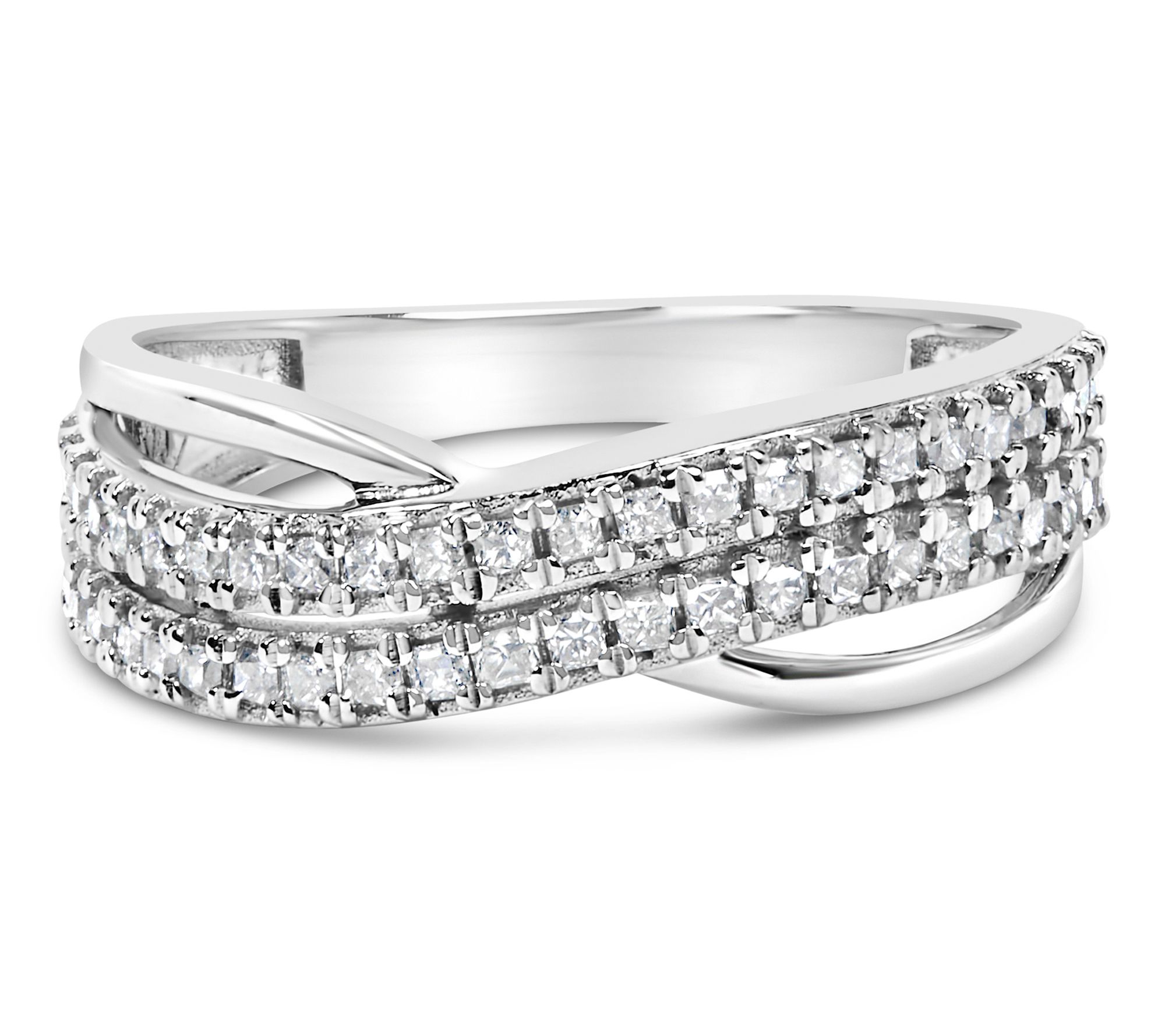 Haus of Brilliance Diamond Split Shank Band Ring, 10K Gold