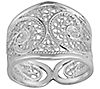 Artisan Crafted Sterling Filigree Twisted S croll Ring