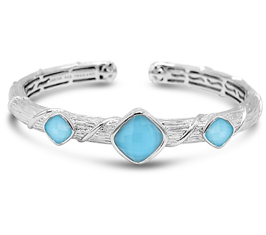 Ariva Turquoise Doublet Cuff, Sterling Silver