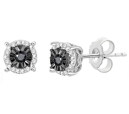 Affinity 0.25 cttw Round Diamond Stud Earrings,Sterling