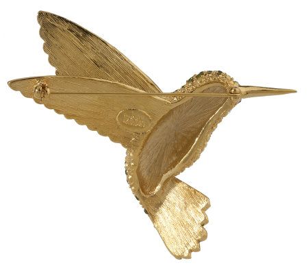 Joan Rivers Pave' and Enamel Hummingbird Pin - QVC.com