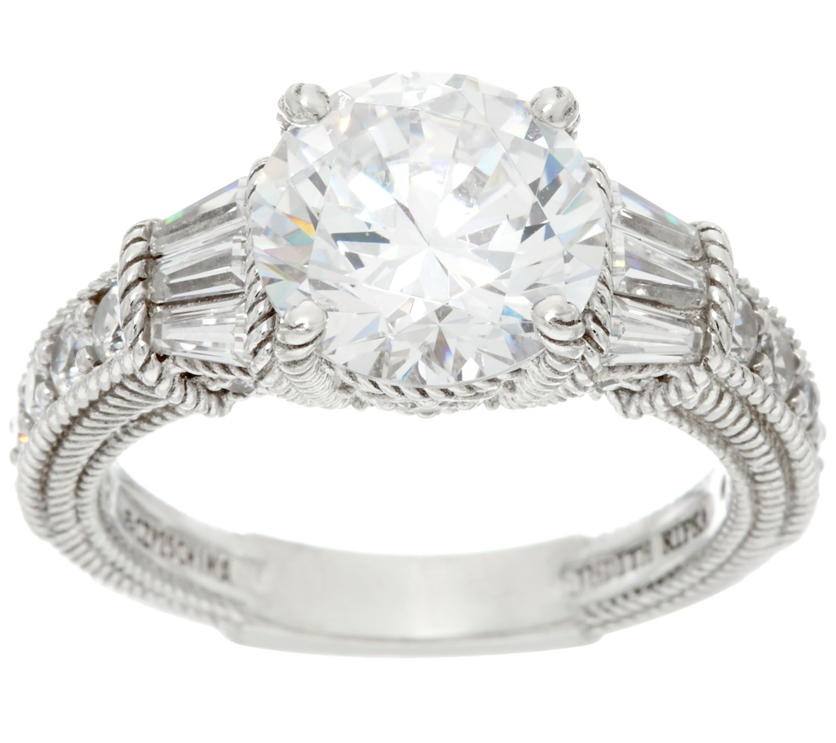 Judith Ripka Sterling silver Estate Diamonique Ring - QVC.com